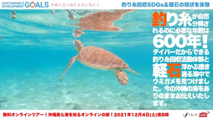 【無料オンラインツアー】沖縄美ら海を知るオンラインの旅！釣り糸回収SDGs＆軽石の現状を体験