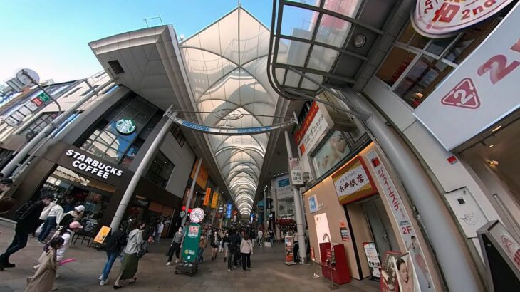 【VR 360°】Travel in 本通商店街 – 日本．広島