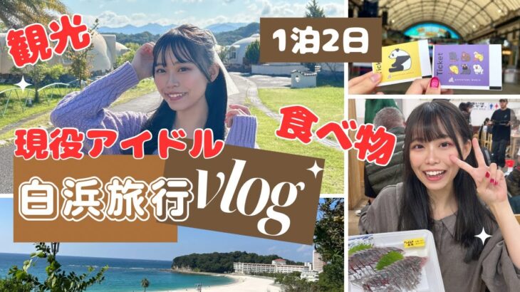 【旅行Vlog】和歌山県白浜旅行🌊おすすめスポット紹介！東海オンエア聖地巡礼✨️和歌山グルメを堪能🍴😋🍴アドベンチャーワールド/とれとれ市場/三段壁/千畳敷