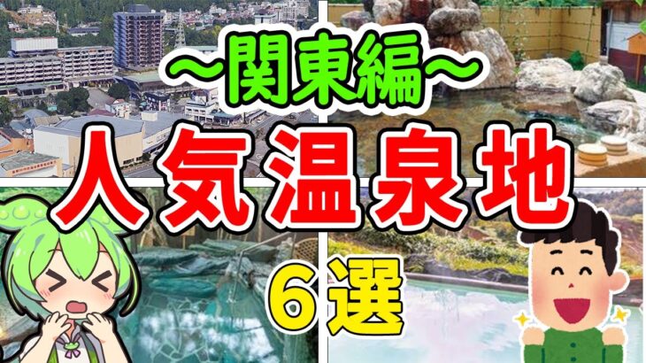 【国内旅行】関東の人気温泉地！おすすめ６選【空から見る/ずんだもん解説】
